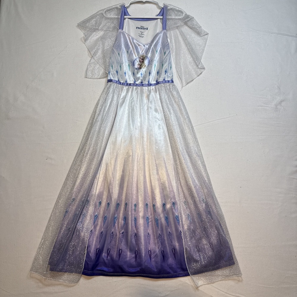 Frozen Disney Long Dress Costume For Girls Size 8 Halloween